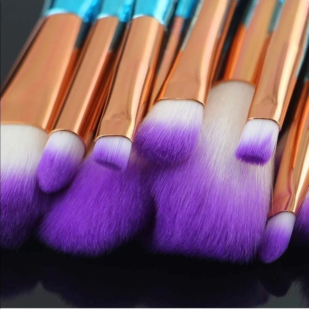 Mermaid Makeup Brushes, soft bristles